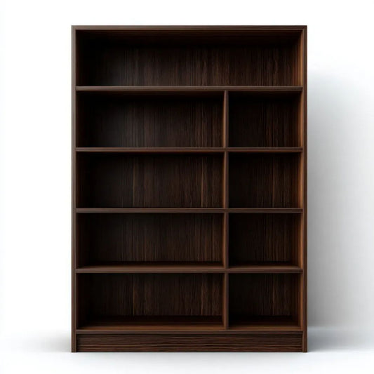 Ciemnobrązowy regał biblioteczny z płyty MDF 100 × 30 × 200 cm