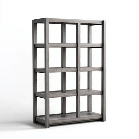 Regał stojący szary z płyty MDF 80 x 30 x 180 cm, 4 półki