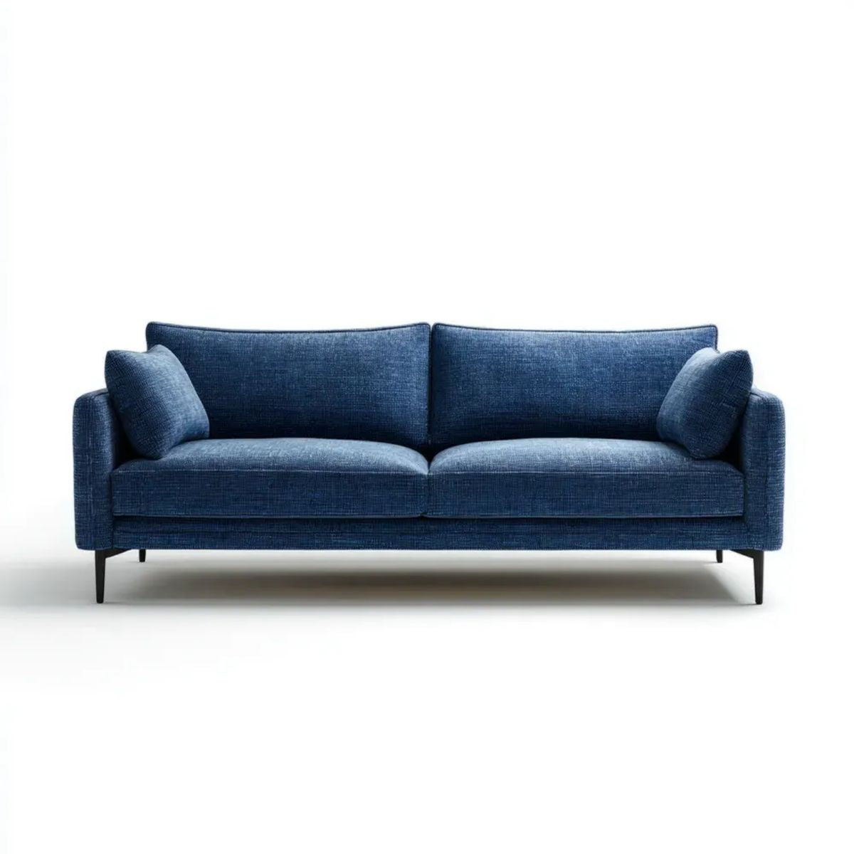 Trzyosobowa sofa z tkaniny granatowa 220 x 90 x 85 cm